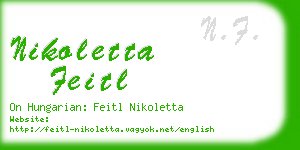 nikoletta feitl business card